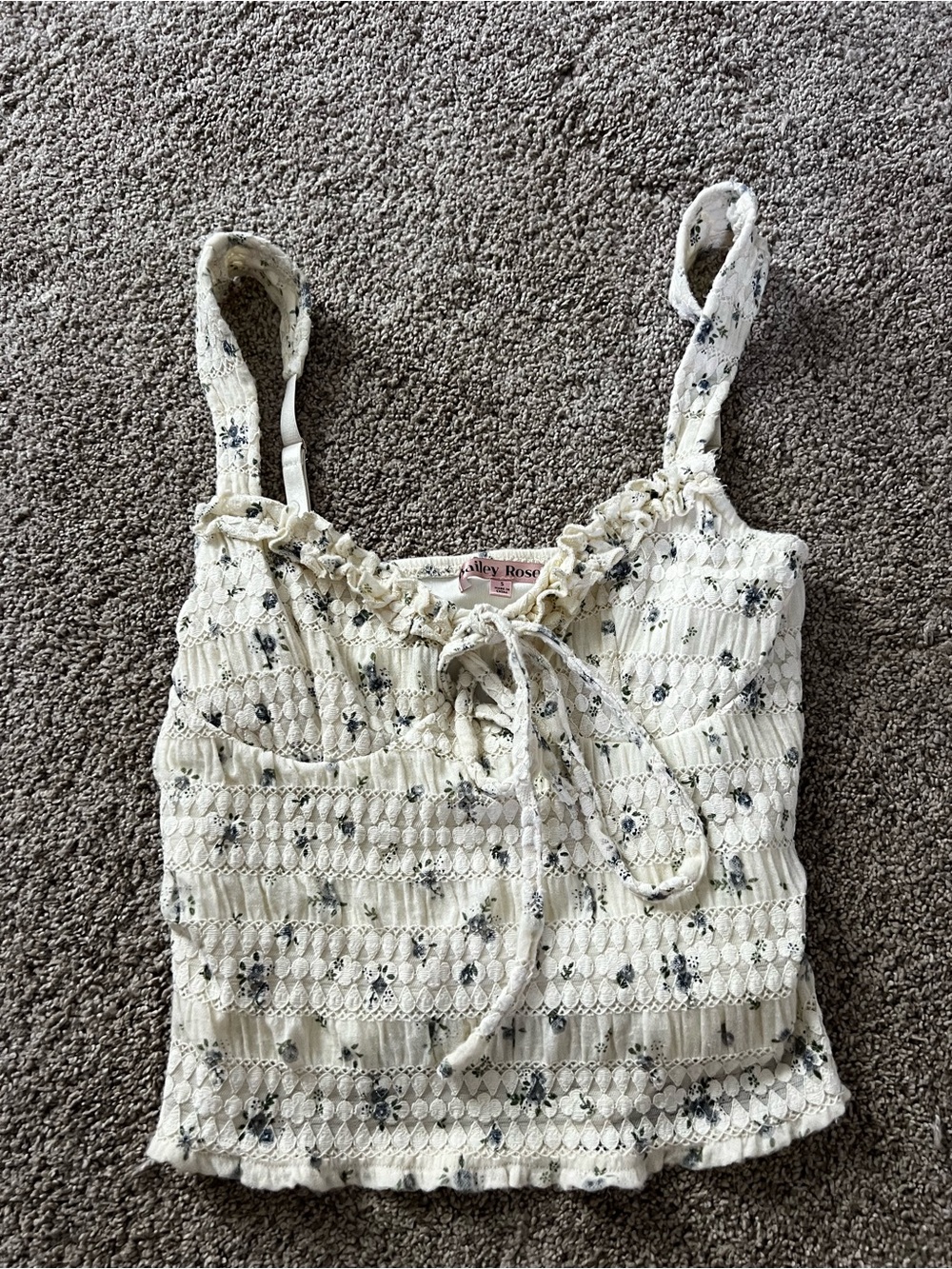 Grey bandit Floral Smocked Cami Top